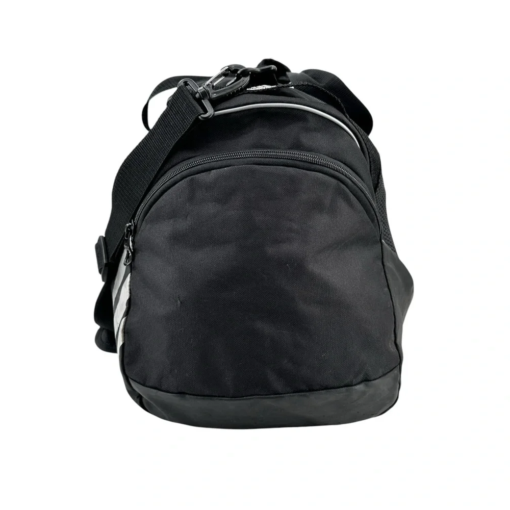 Vintage Adidas Black Large Duffle Duffel Travel Bag w/ Removable Shoulder Strap